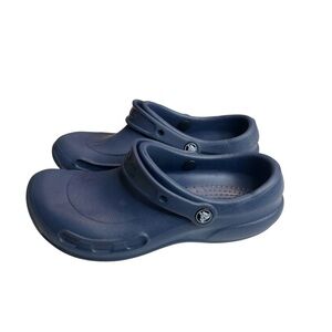 Unisex Crocs Closed Toe Work Clog Blue Mens 7 Womens 9 Slip on